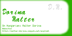 dorina malter business card
